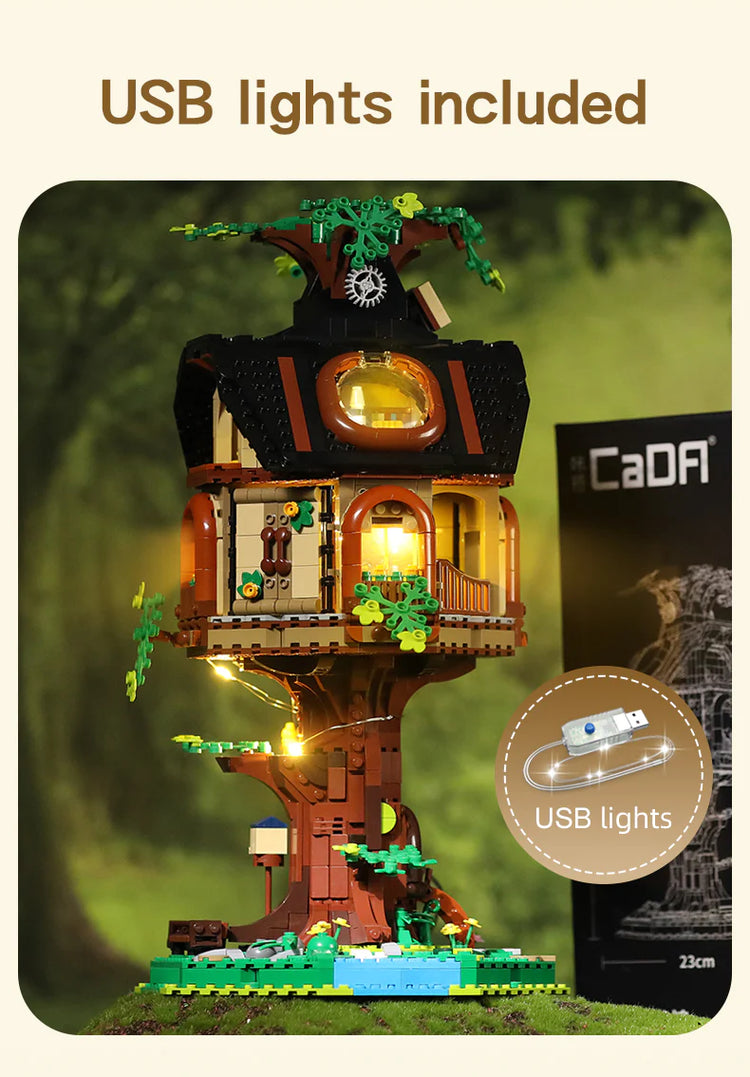 CaDA Tree House Library with LED lighting C66013