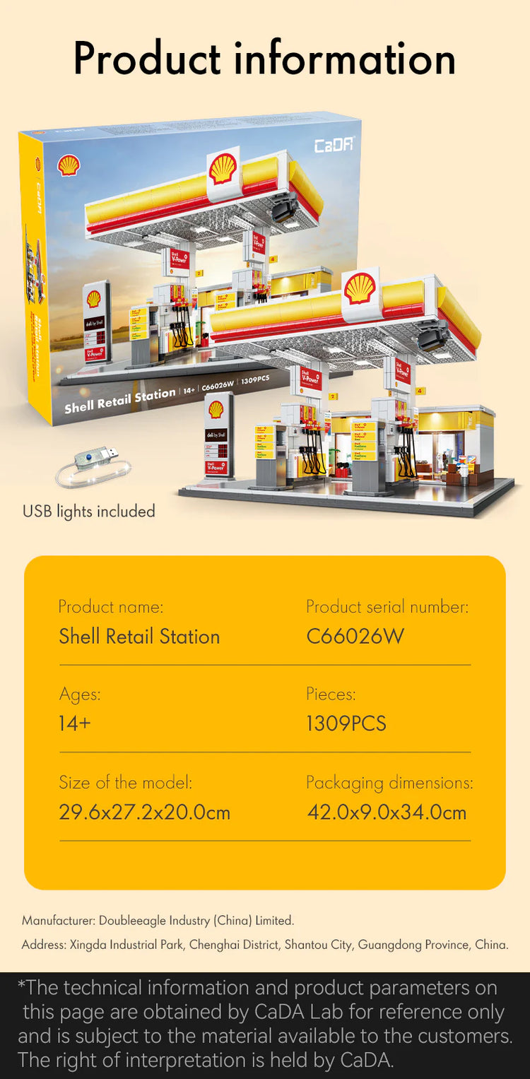 CaDA Shell Retail Station with LED lighting C66026