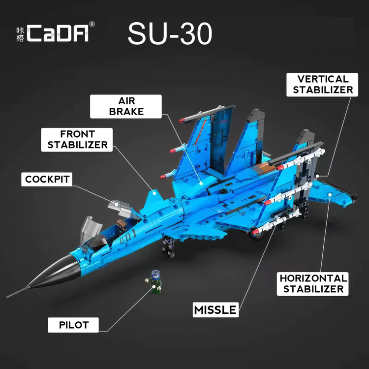 CaDA J-15 Flying Shark Chinese Naval Fighter (Sukhoi Su-33) C56028 with RC option