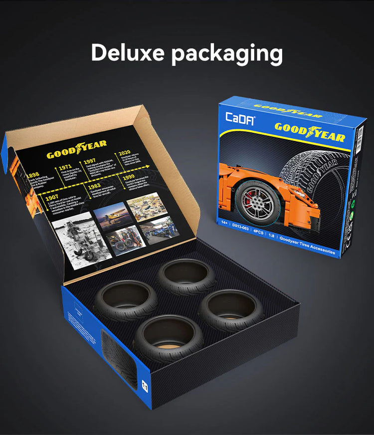 CaDA Goodyear Tire Set 1:8 #D013