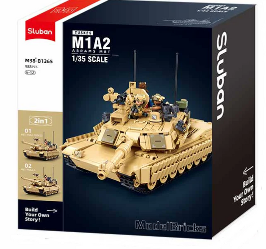 Sluban M1A2 Abrams TUSK II US Main Battle Tank 1:35 B1365