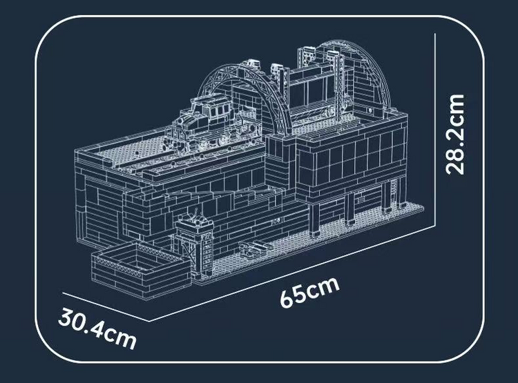 Mould King Railcar Rotary Dumper Engineering Set with RC train MK17094