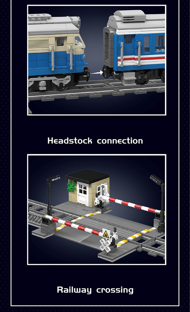 Mould King DF4B Diesel Locomotive RC set with track MK12022