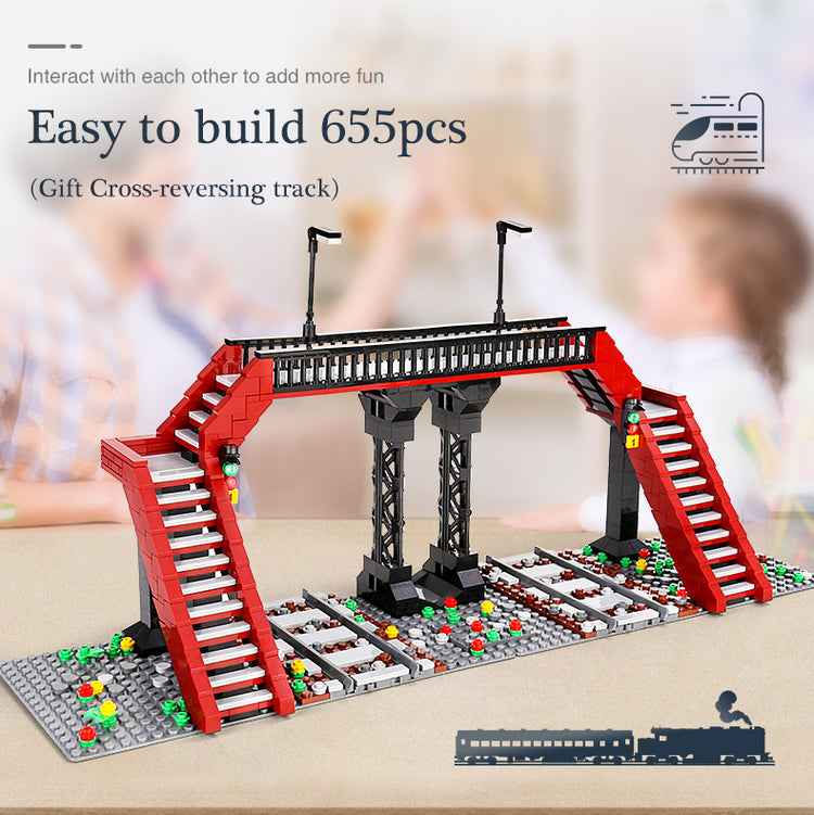 Mould King Railroad Crossing with 2 switch tracks MK12008