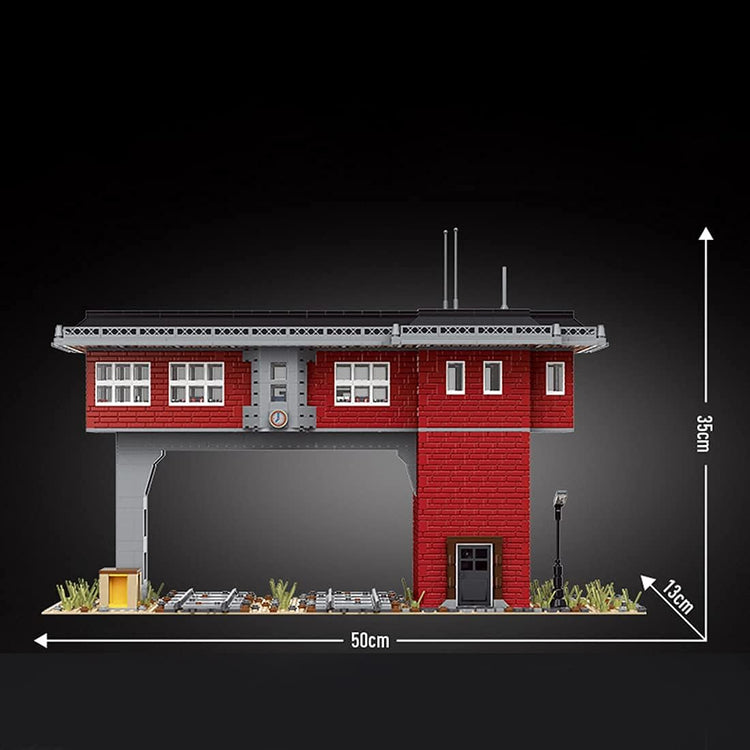 Mould King Train Signal Station with 2 switch tracks MK12009