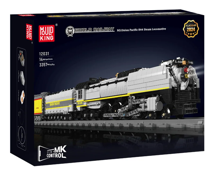 Mould King UP 844 4-8-4 Northern Steam Locomotive RC with track MK12031