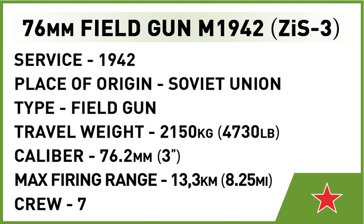 ZiS-3 76 mm Divisional Gun M1942 #2293