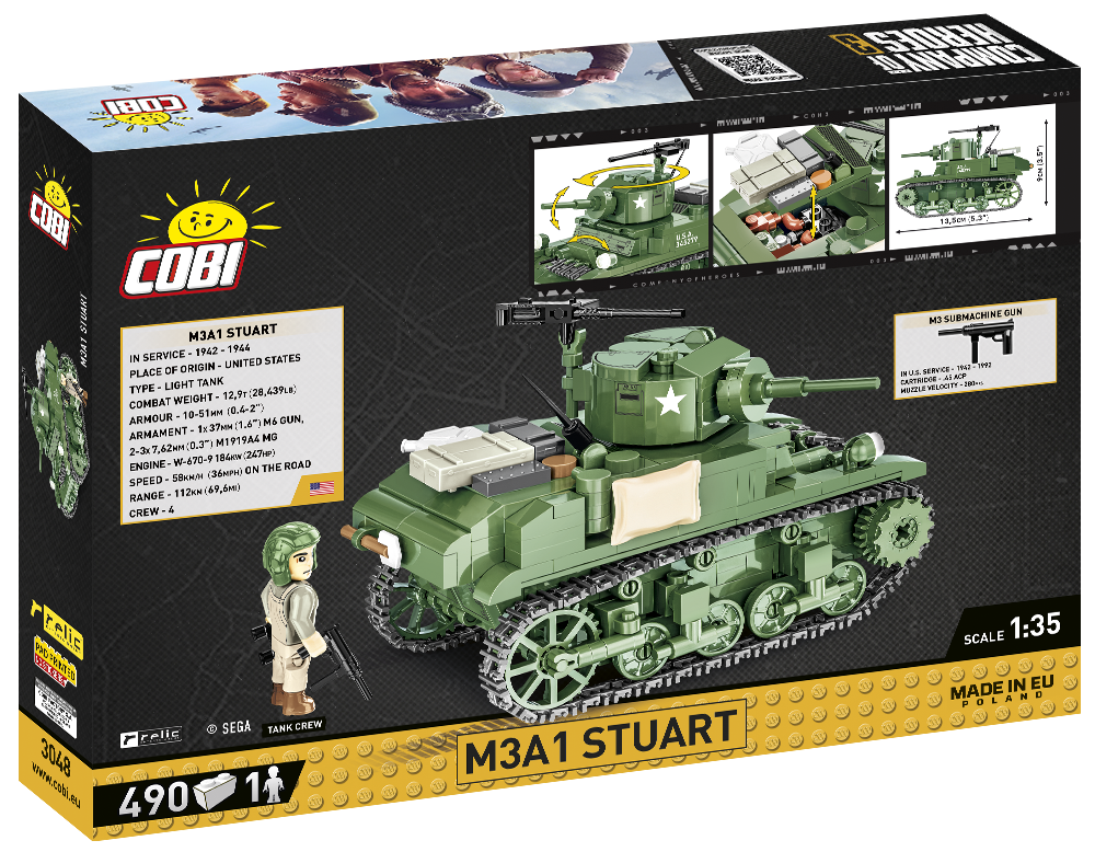 M3A1 Stuart COH3 #3048 – Brick Army Canada