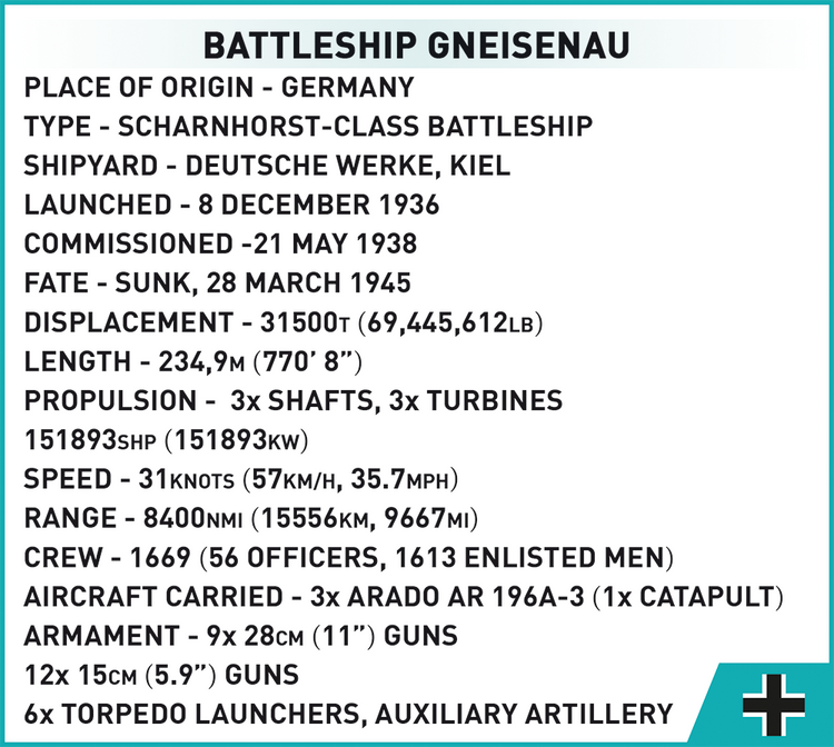 Battleship Gneisenau #4835