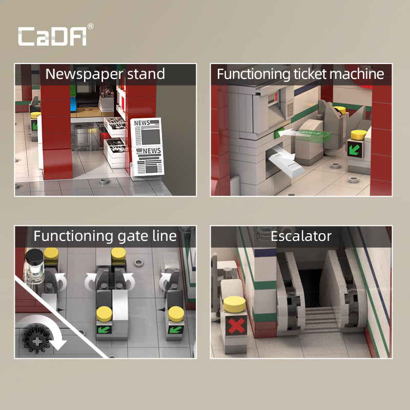 CaDA London Underground Station with LED lighting C66008 – Brick Army ...