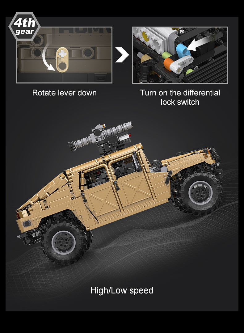 CaDA HUMVEE with RC option 1:8 C61036 – Brick Army Canada