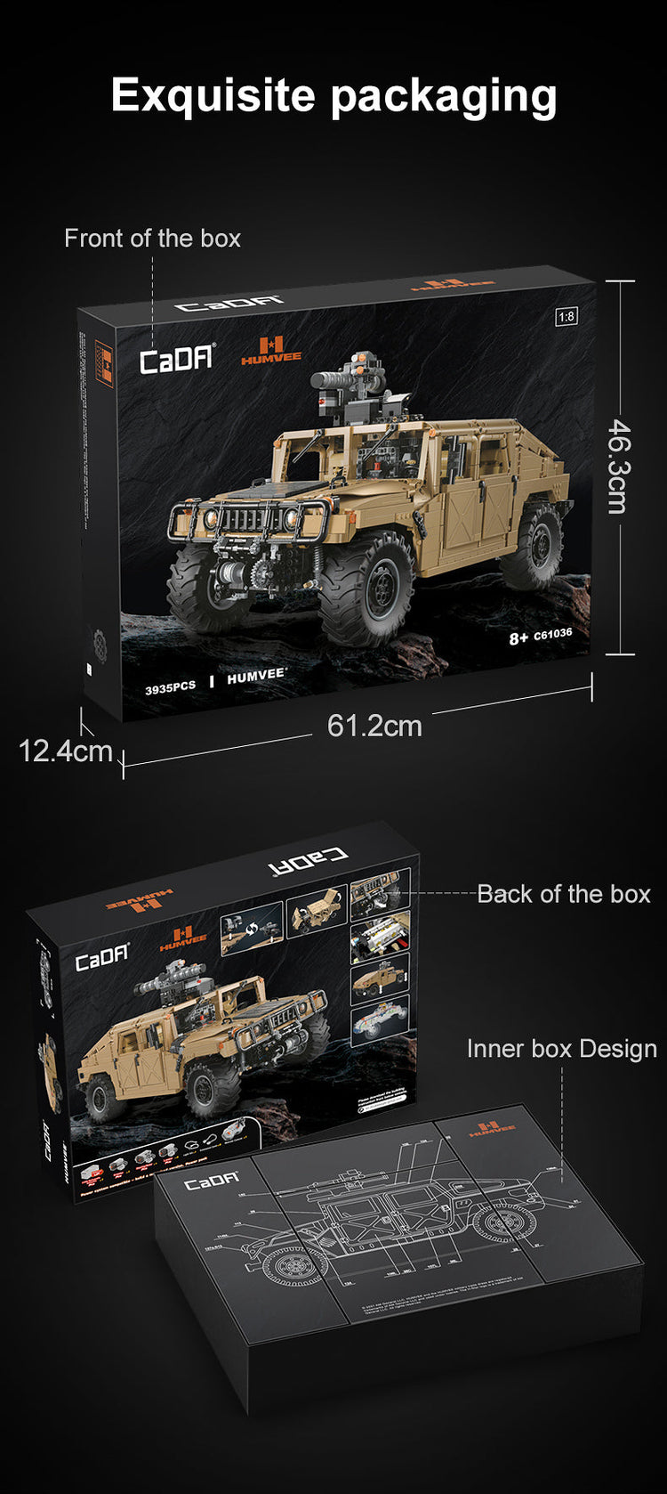 CaDA HUMVEE with RC option 1:8 C61036