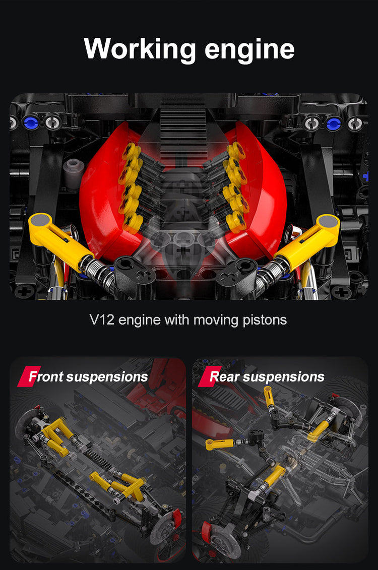 CaDA Apollo Intensa Emozione V12 Hypercar with Remote Control 1:8 C61053